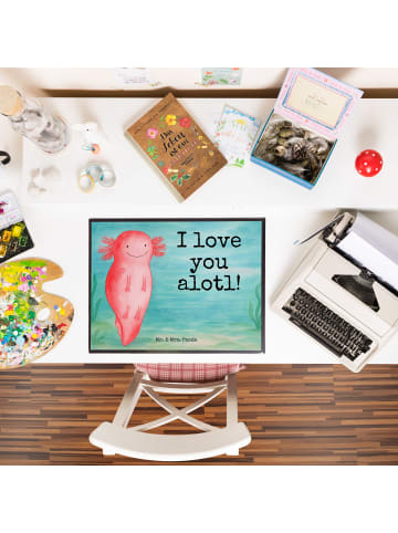 Mr. & Mrs. Panda tischpad Axolotl Liebe Design mit Spruch in Weiß