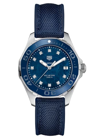 Tag Heuer Damenuhr Blau, Modell: Aquaracer Lady WAY131L.FT6091 mit Armband