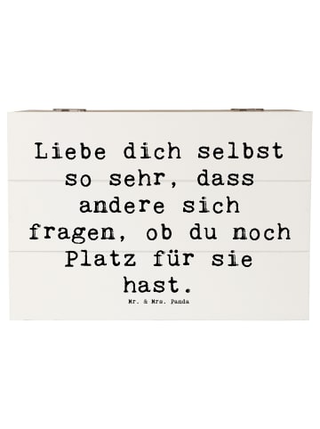 Mr. & Mrs. Panda Aufbewahrungsbox Spruch Selbstakzeptanz Liebe m... in Weiß