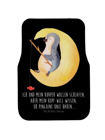 Mr. & Mrs. Panda Automatte Pinguin Mond mit Spruch in Schwarz