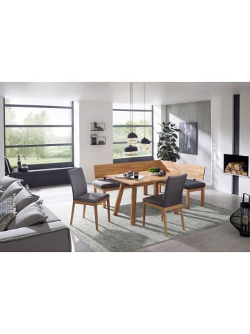 58 aufm Kessel ECKBANKGRUPPE Modern Danny 3 für 7 Personen Massivholz Kernbuche/Grau