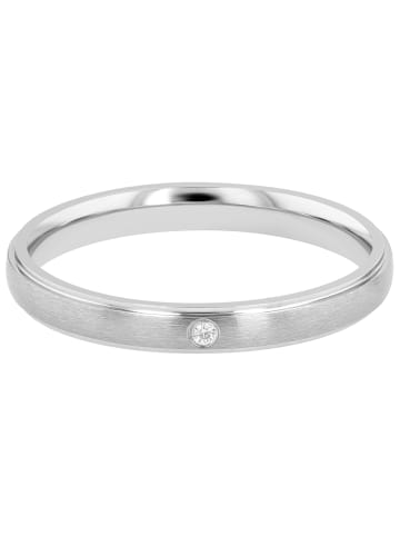 Adeliás Damen Ring aus Edelstahl mit Strass Steinchen in silber