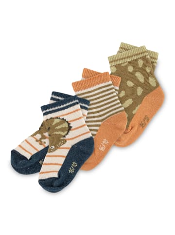 Sigikid Socken-Set 3er welcome to the jungle in Grün/Orange/Blau