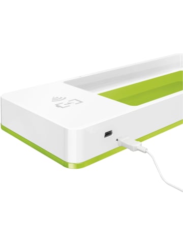 Leitz Stifteschale Wow Duo Colour mit Induktionsladegerät weiß/grün