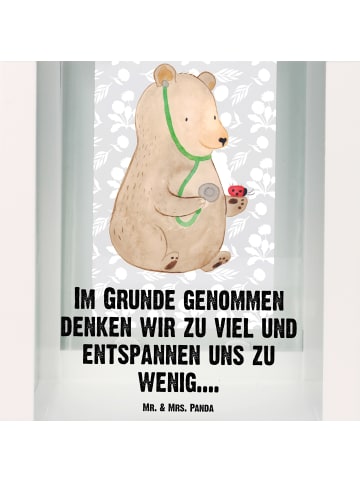 Mr. & Mrs. Panda Laterne Bär Arzt mit Spruch in Transparent
