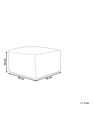 Beliani Pouf VISHVI in Blau - (W) 50 x (H) 35 x (L) 50 cm