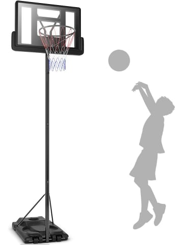 COSTWAY Basketballständer 260-305 cm in Schwarz