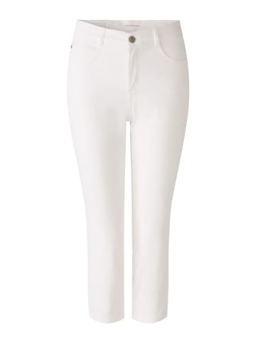 Oui Caprihose slim fit, mid waist in optic white