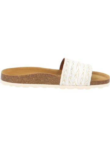 palado Pantoletten in bianco/oro (7cm)