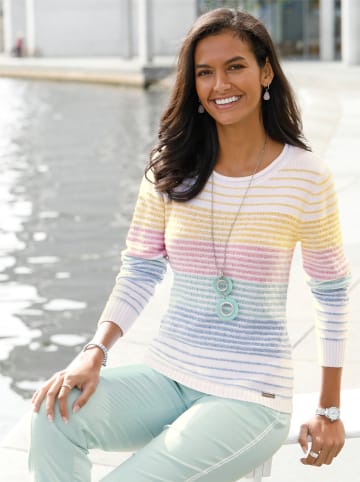 WITT WEIDEN Streifenpullover in mint-rosé-gestreift