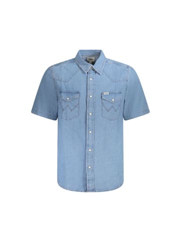 Wrangler Blau Baumwolle Herren Hemd