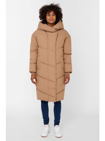 Noisy may Lange Wattierte Winterjacke NMTALLY Kapuzen Oversized Parka in Beige