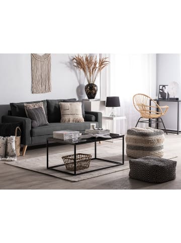 Beliani 2-Sitzer Sofa KALMAR in Grau/Braun - (W) 182 x (H) 88 x (L) 74 cm