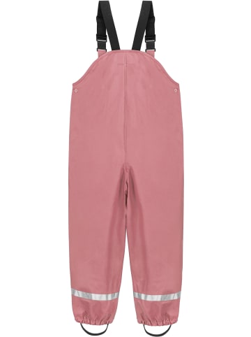 Normani Outdoor Sports Baby Regenhose mit Hosenträgern in Rosa