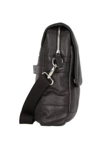 Alassio Oro Messenger Leder 38 cm Laptopfach schwarz
