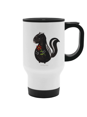 Mr. & Mrs. Panda To Go Becher Stinktier Blume ohne Spruch in Weiß
