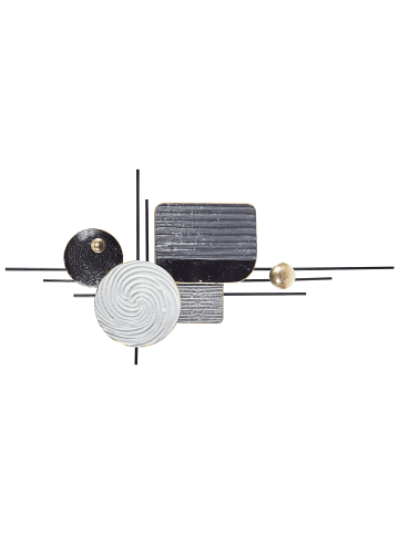 Beliani Wandobjekt OVAR in Grau/Schwarz/Weiß - (W) 100 x (H) 50 x (L) 4 cm Horizontal