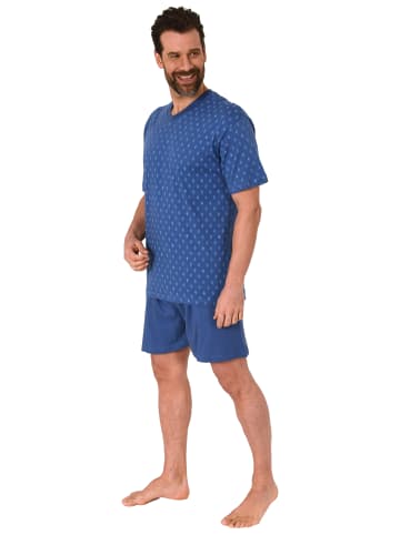 NORMANN Shorty Pyjama Schlafanzug kurzarm - 21949 in marine