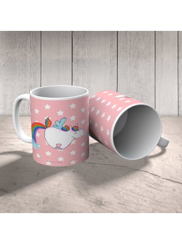 Mr. & Mrs. Panda Becher Einhorn Fliegendes Pferd ohne Spruch in Rot Pastell