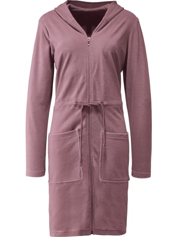 Erwin Müller Leichtfrottier Bademantel mit Kapuze Limbach in mauve