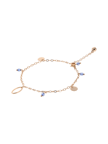 gaya Women Anklet in Rose Gold Blue