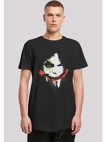 F4NT4STIC Long Cut T-Shirt DC Comics Batman Arkham City Joker Face in schwarz