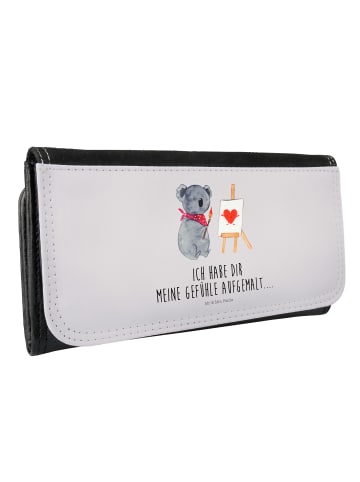 Mr. & Mrs. Panda Brieftasche Damen Koala Künstler mit Spruch in Grau Pastell