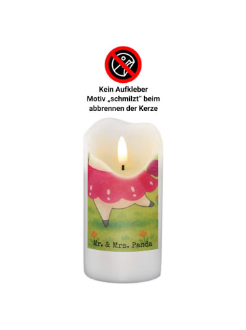Mr. & Mrs. Panda Wachskerze Einhorn Ballerina Design mit Spruch in Weiß