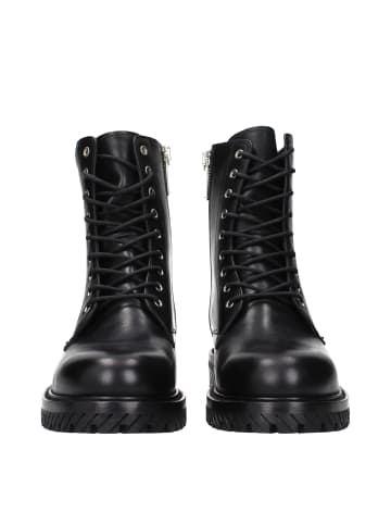 Off-White Schwarz Leder Knöchel Stiefel