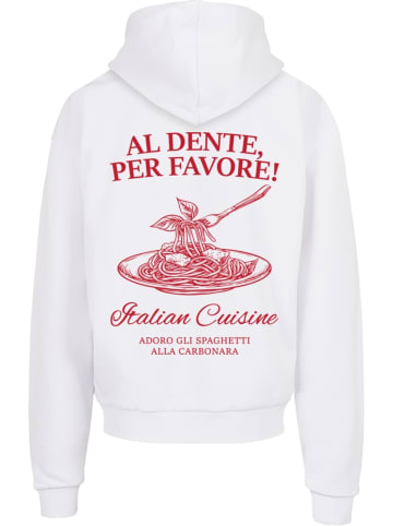 Merchcode Hoodie "Al Dente Per Favore Oversized Hoody" in Weiß