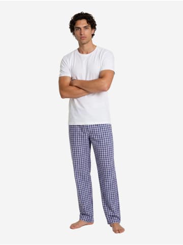 Luca David Pyjamahose Olden Glory Pants in grau+blau