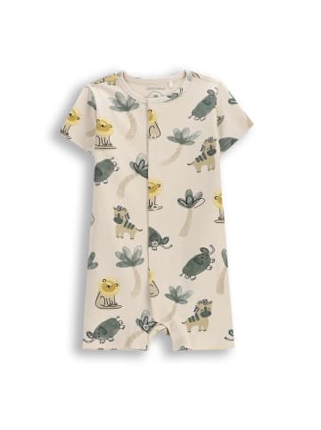Coccodrillo Kurzbeiniger Baumwollstrampler in ecru