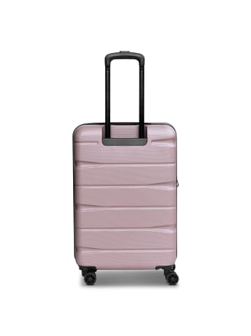 Franky Munich 4.0 4-Rollen Trolley M 66 cm mit Dehnfalte in shiny rose shiny