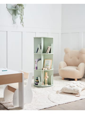 Beliani Bücherregal CANEY in Grün - (W) 40 x (H) 94 x (L) 40 cm