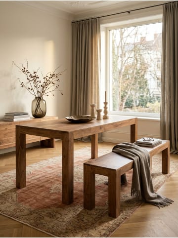 KADIMA DESIGN Esstisch Massivholz MUMBAI 120 cm Esszimmer-Tisch Holztisch in Akazie