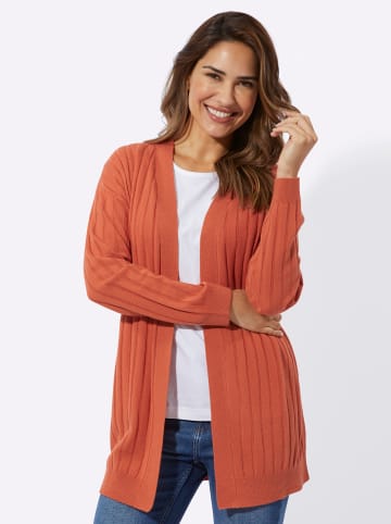 Sieh an! Longstrickjacke in terra