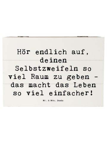 Mr. & Mrs. Panda holzschatulle Spruch Zweifel an sich selbst mit... in Weiß
