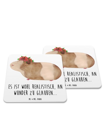Mr. & Mrs. Panda Untersetzer Meerschweinchen Weisheit mit Spruch in Weiß