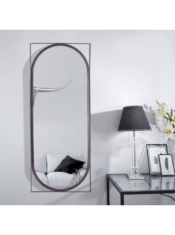 FineBuy Spiegel in Schwarz / Glas / 37x3x91