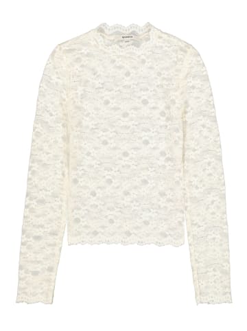 Garcia Langarmshirt T-shirt Spitzenshirt in ecru