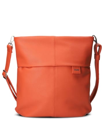 Zwei Mademoiselle M12 - Schultertasche 32 cm (cord-mocca) in papaya