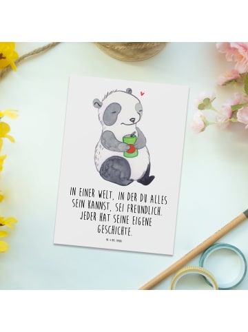 Mr. & Mrs. Panda Grußkarte Panda Depression mit Spruch in Weiß