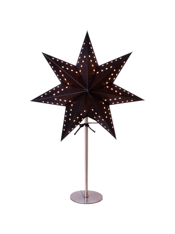 STAR Trading Stern-Tischleuchte Bobo, schwarz, 51cm in Silber