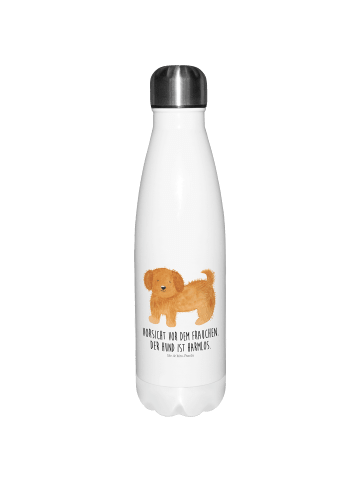 Mr. & Mrs. Panda Thermosflasche Hund Flauschig mit Spruch in Weiß