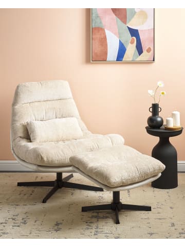 Beliani 3-tlg Sessel TOVIK in Beige/Schwarz