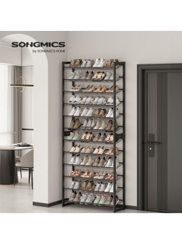 SONGMICS Schuhregal Darren in Schwarz - (B)92.5 x (H)223 x (T)30.7 cm