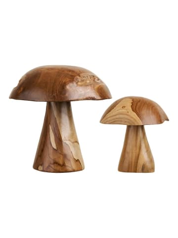 ebuy24 Dekorationspilze Sille (2-teilig) Natur 35 x 35 cm