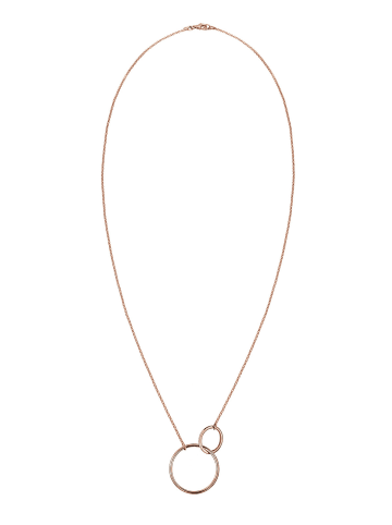 Elli Halskette 925 Sterling Silber Kreis, Geo in Rosegold