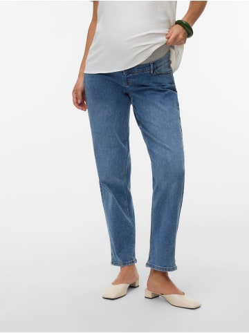 mama licious Mom Fit Umstandsjeans in Medium Blue Denim
