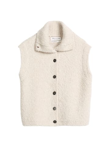 Marc O'Polo Ärmelloser Cardigan slim in Stone Brown Melange